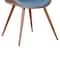 Armen Living Butterfly Mid-Century Dining Chair in Walnut Finish and Blue Fabric LCBUCHWABL - alternate 7